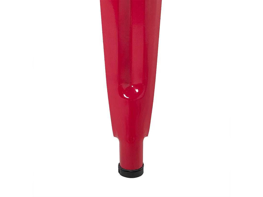 Conjunto de 2 bancos de bar CABRILLO Metal Vermelho