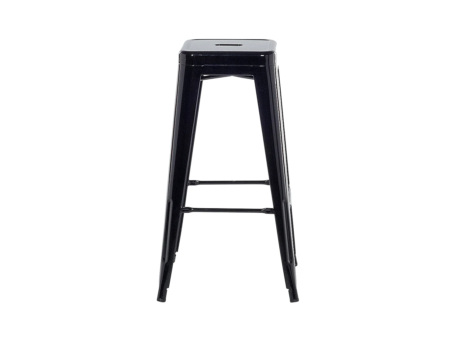 Hocker 2er Set in industriellem Stil Metall schwarz 76 cm Cabrillo