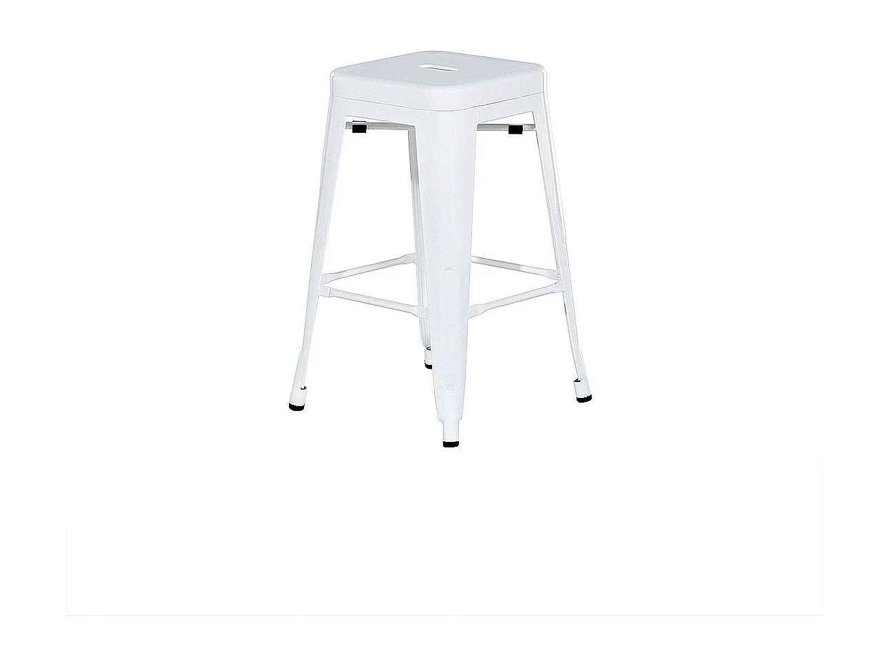 Lot de 2 tabourets de bar CABRILLO Métal Blanc