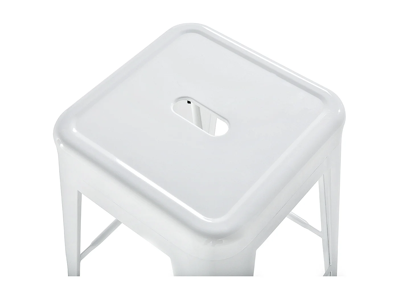 Lot de 2 tabourets de bar CABRILLO Métal Blanc