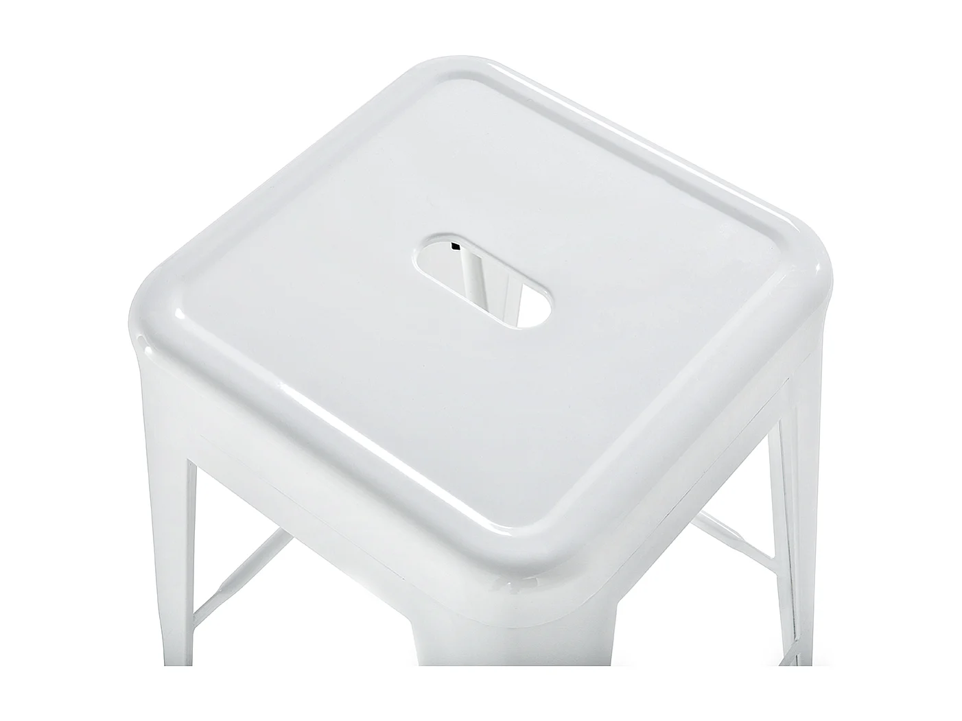 Zestaw 2 hokerów barowych CABRILLO Metal Biały