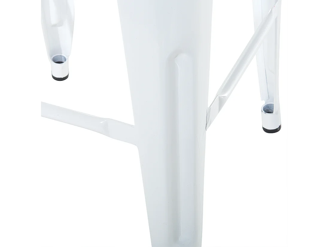 Zestaw 2 hokerów barowych CABRILLO Metal Biały