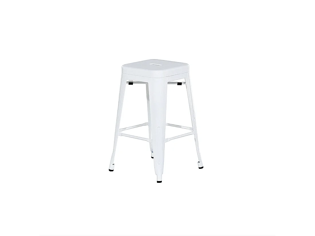 Lot de 2 tabourets de bar CABRILLO Métal Blanc