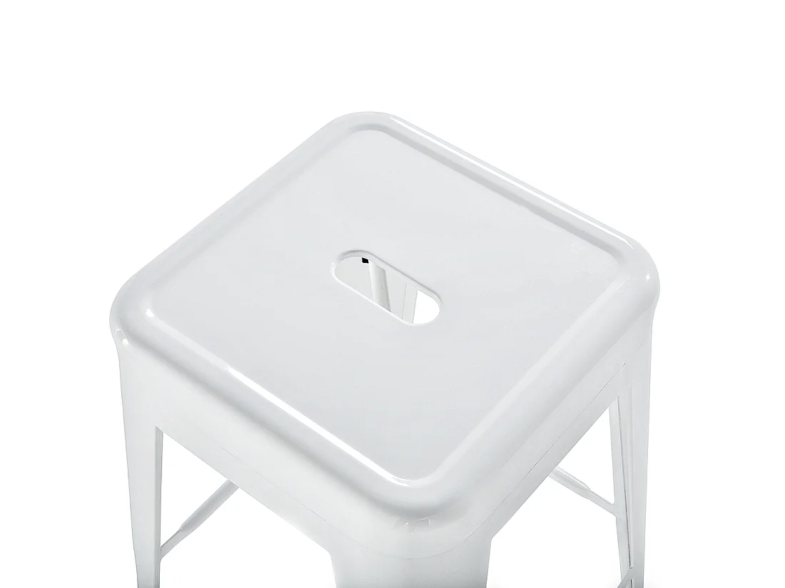 Lot de 2 tabourets de bar CABRILLO Métal Blanc