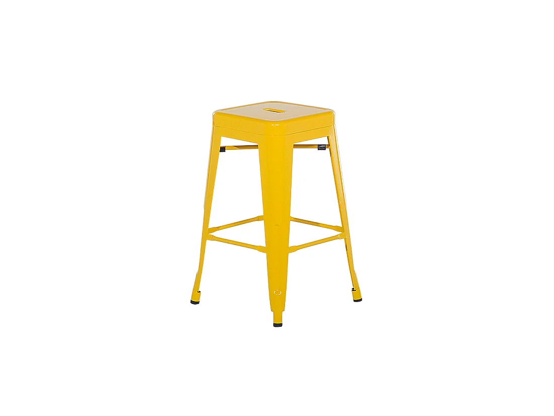 Lot de 2 tabourets de bar CABRILLO Métal Jaune
