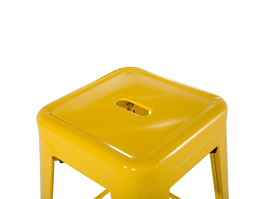 Lot de 2 tabourets de bar CABRILLO Métal Jaune