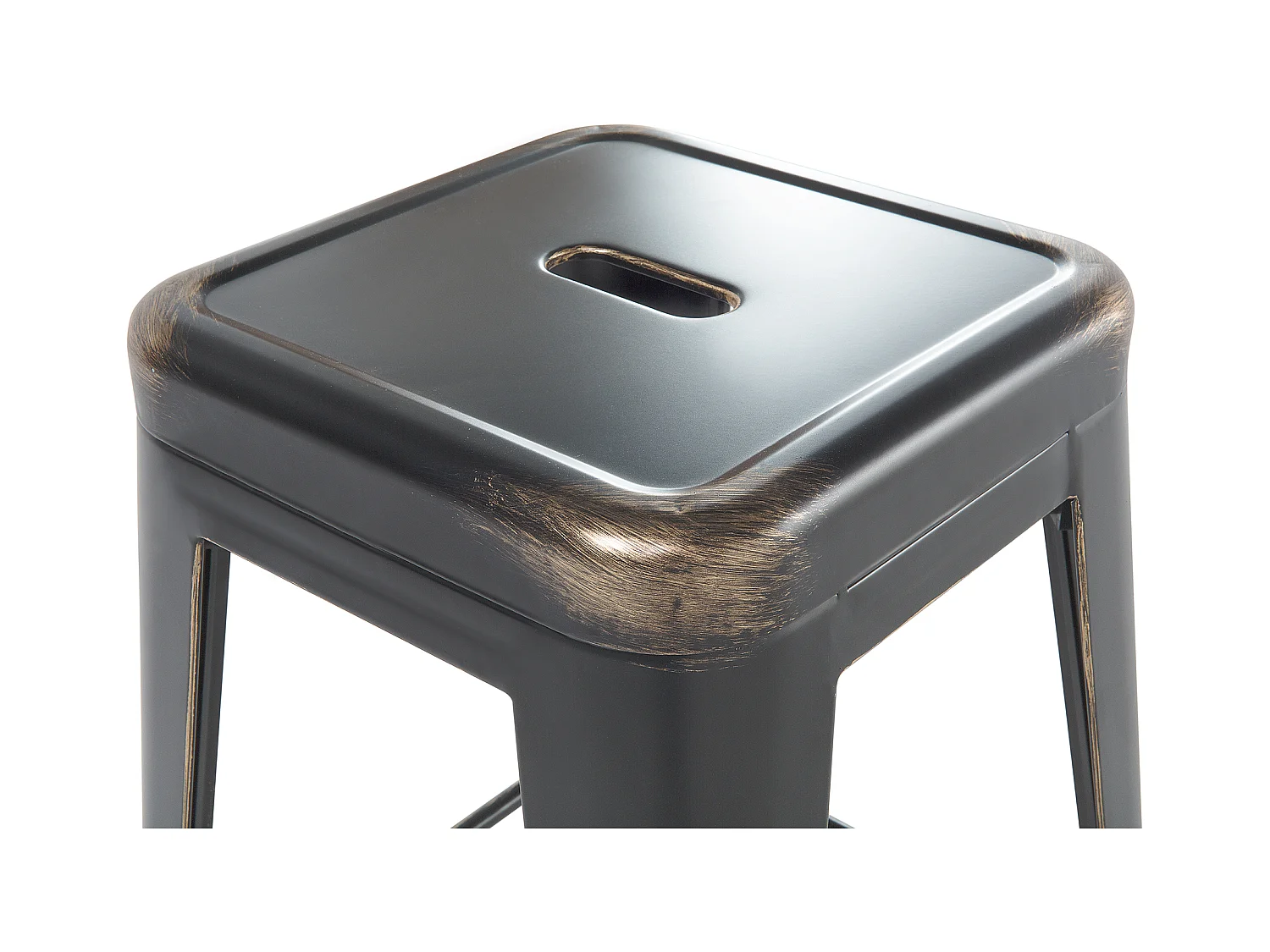 Lot de 2 tabourets de bar CABRILLO Métal Noir
