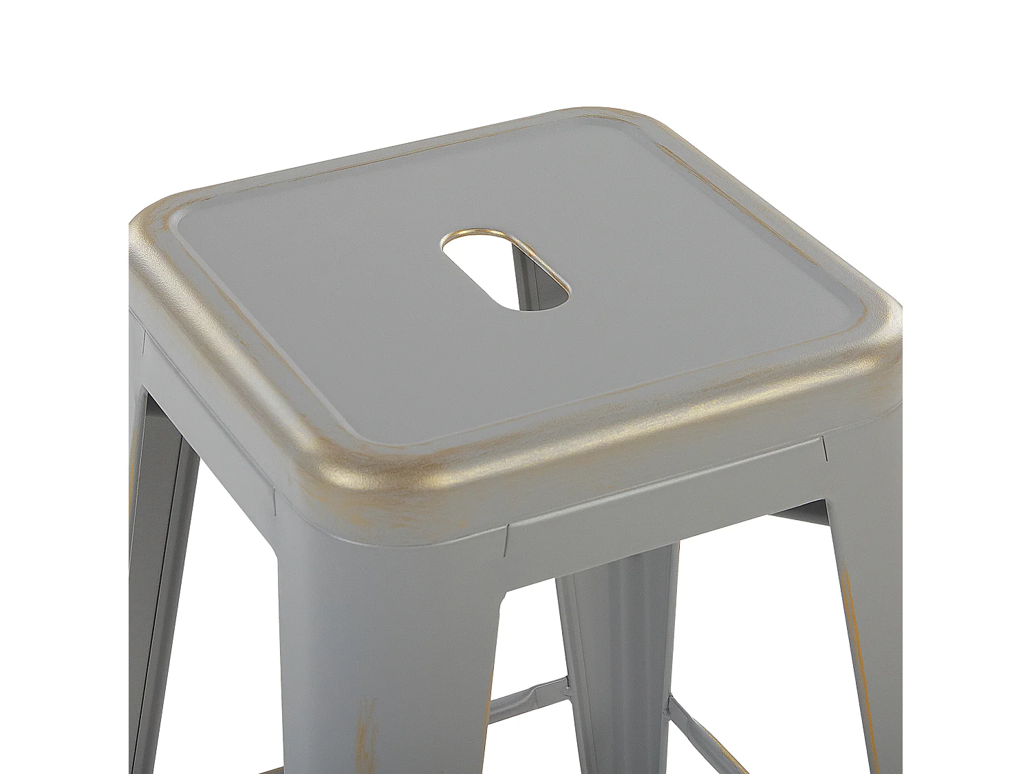 Set van 2 barkrukken CABRILLO Metaal Zilver