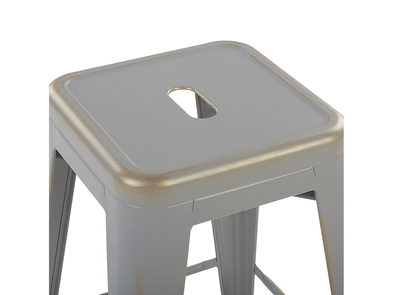 Set van 2 barkrukken CABRILLO Metaal Zilver