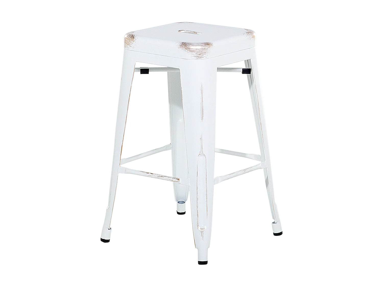 Tabouret de bar Set de 2 Métal Blanc CABRILLO