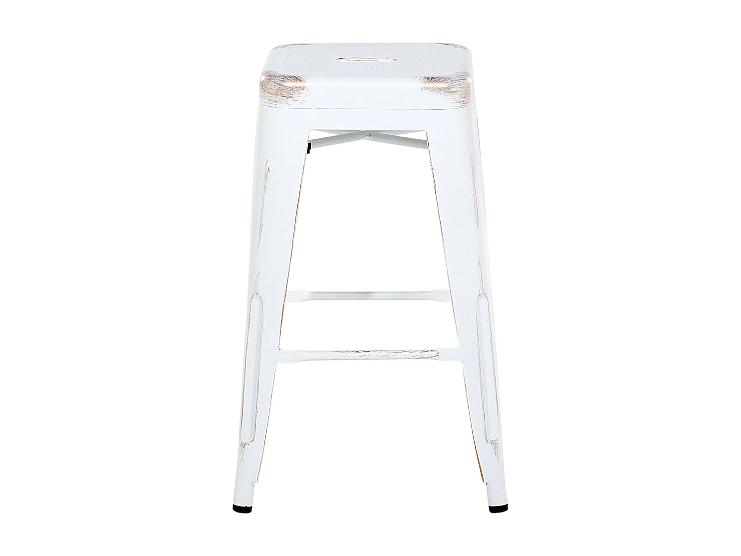 Tabouret de bar Set de 2 Métal Blanc CABRILLO