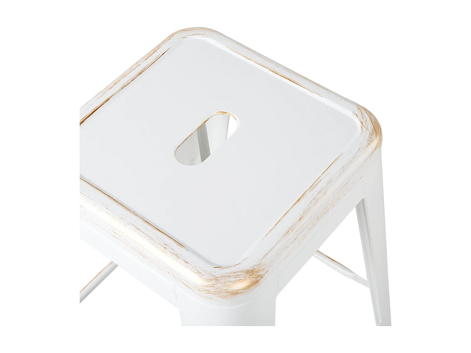 Tabouret de bar Set de 2 Métal Blanc CABRILLO