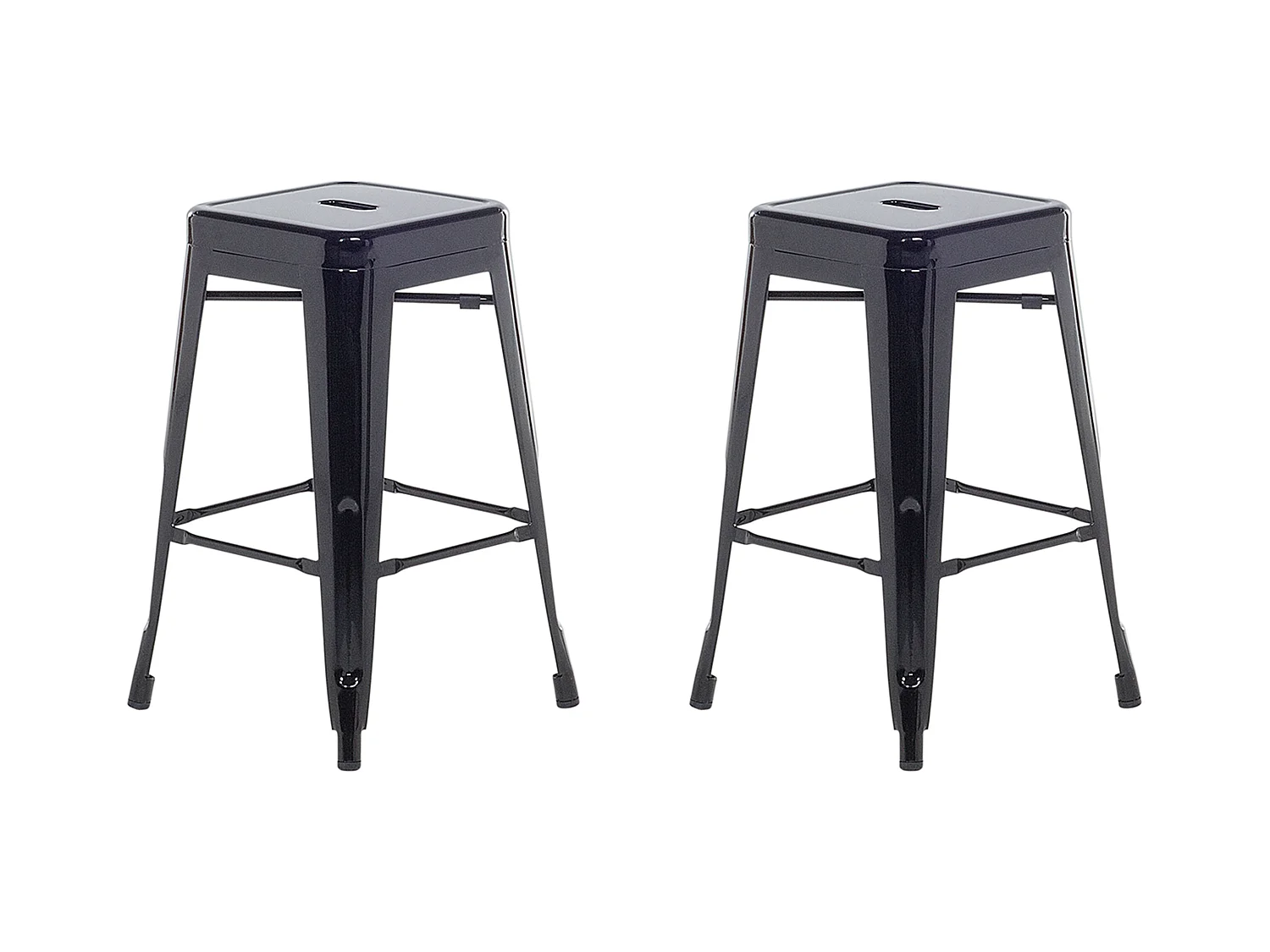 Lot de 2 tabourets de bar CABRILLO Métal Noir