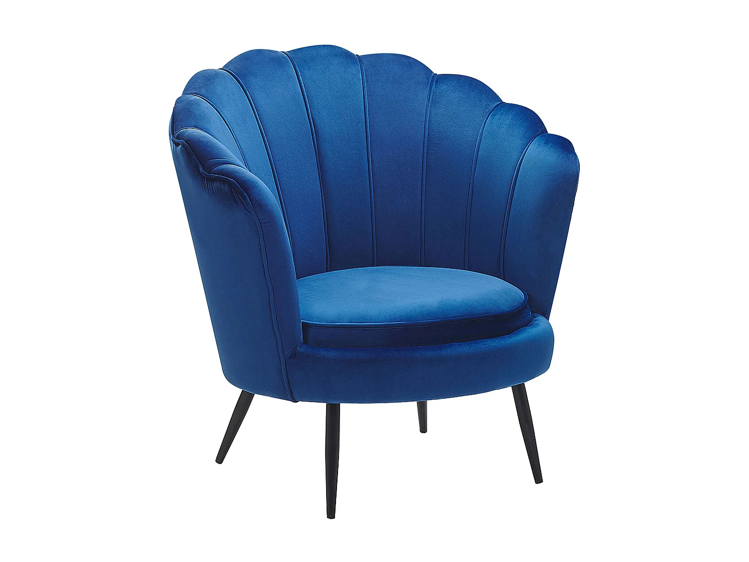 Fauteuil LOVIKKA Fluweel Marineblauw