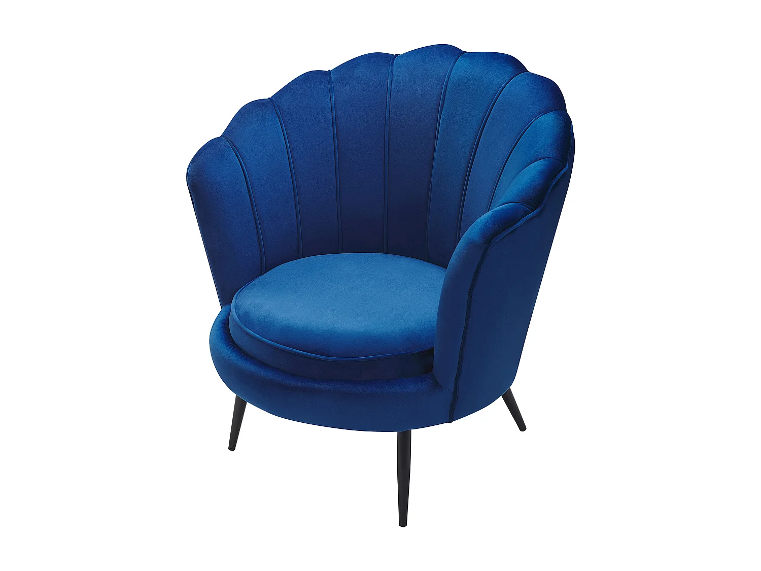 Fauteuil LOVIKKA Fluweel Marineblauw