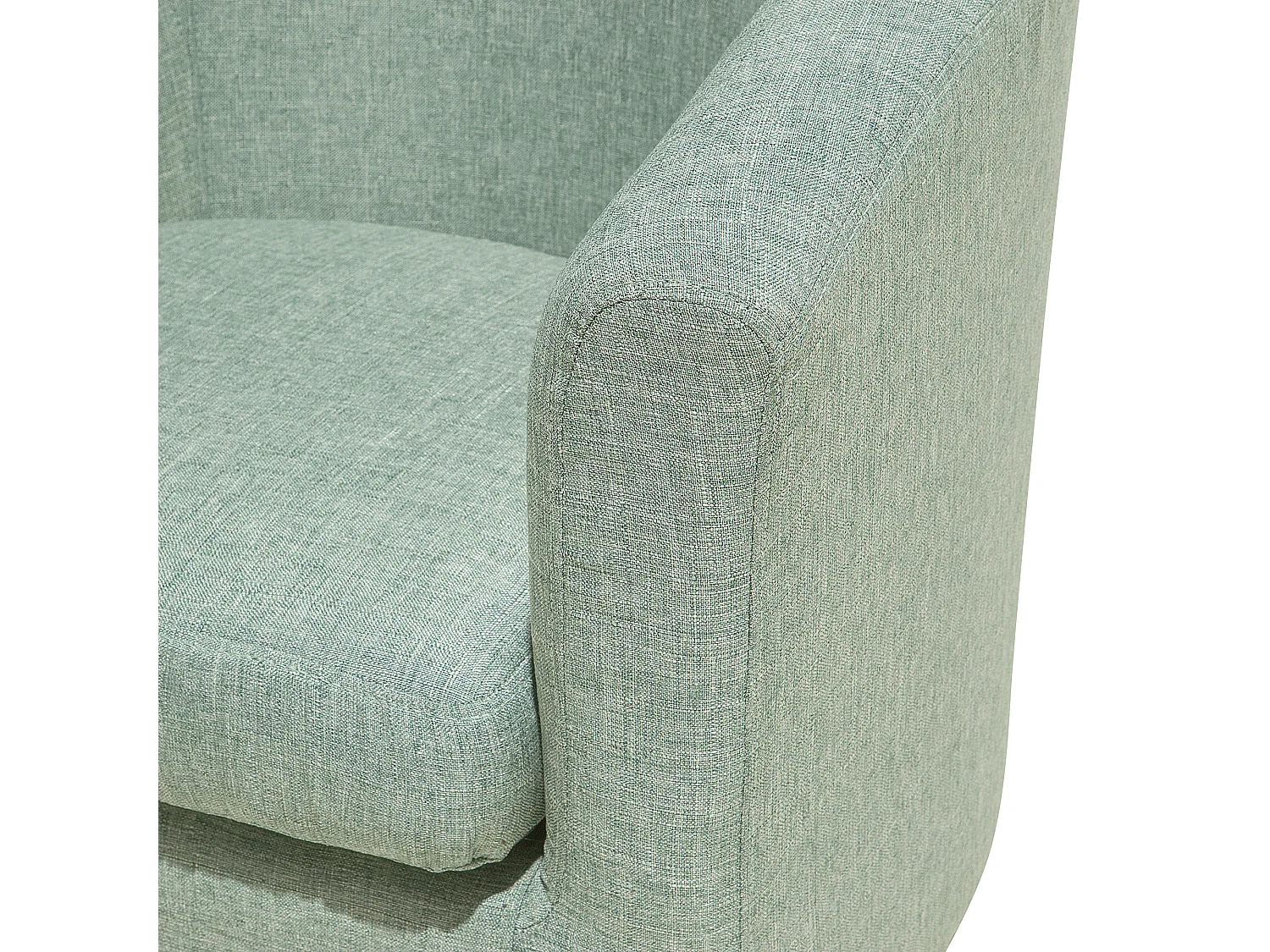 Fauteuil HOLDEN met voetenbank Stof Lichtgroen