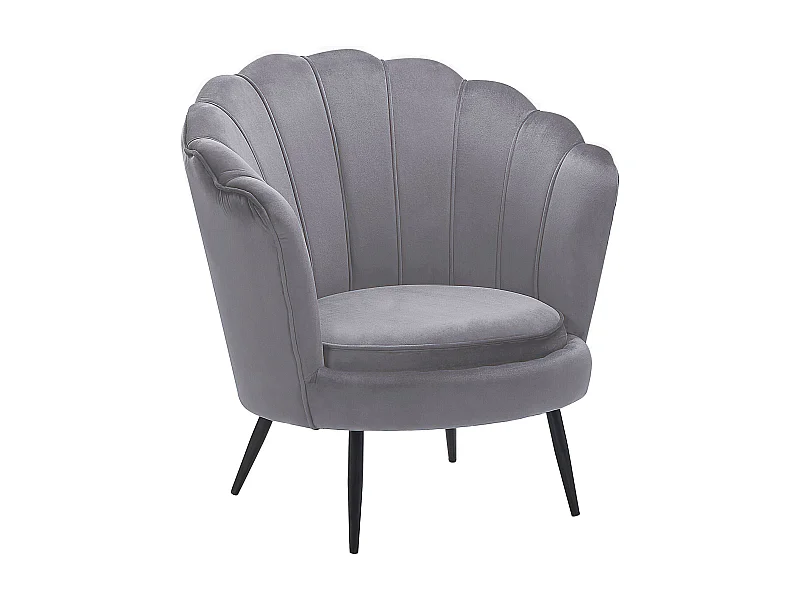 Fauteuil LOVIKKA Velours Gris