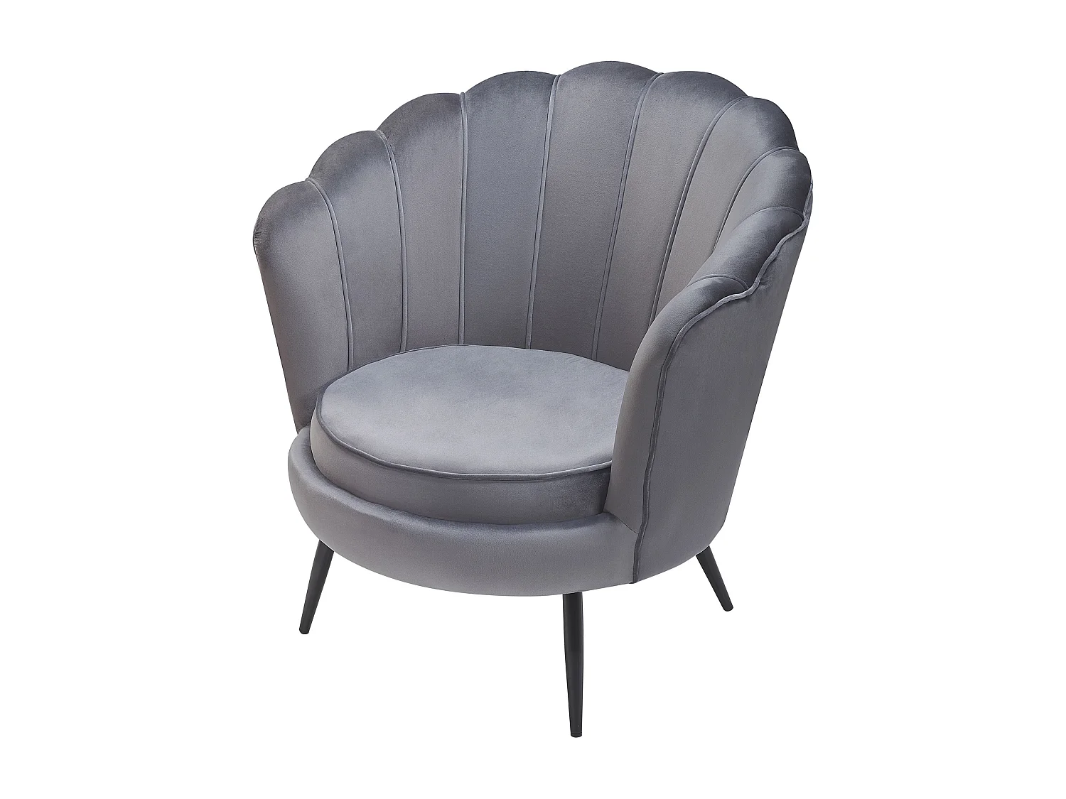 Fauteuil LOVIKKA Velours Gris