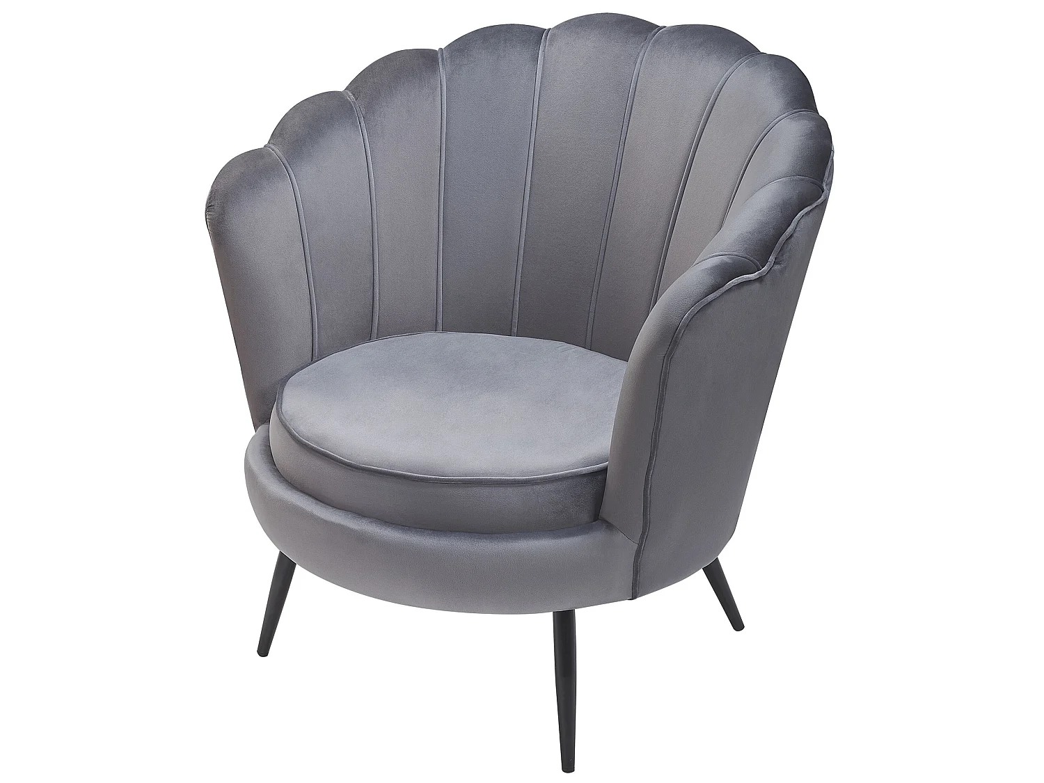 Sessel LOVIKKA Samtstoff Grau