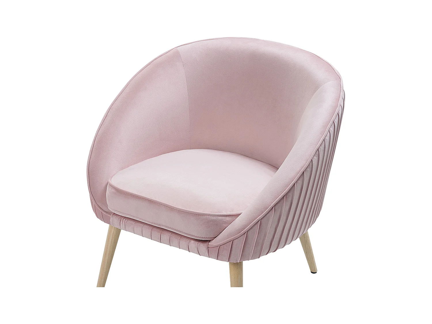 Poltrona TROMSO Velluto Rosa