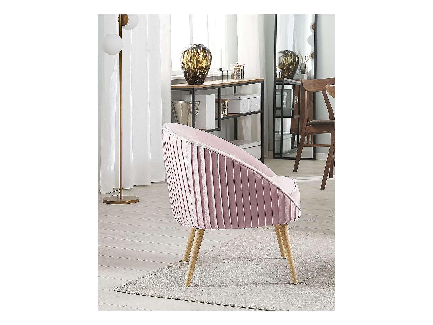 Sillón TROMSO Terciopelo Rosa