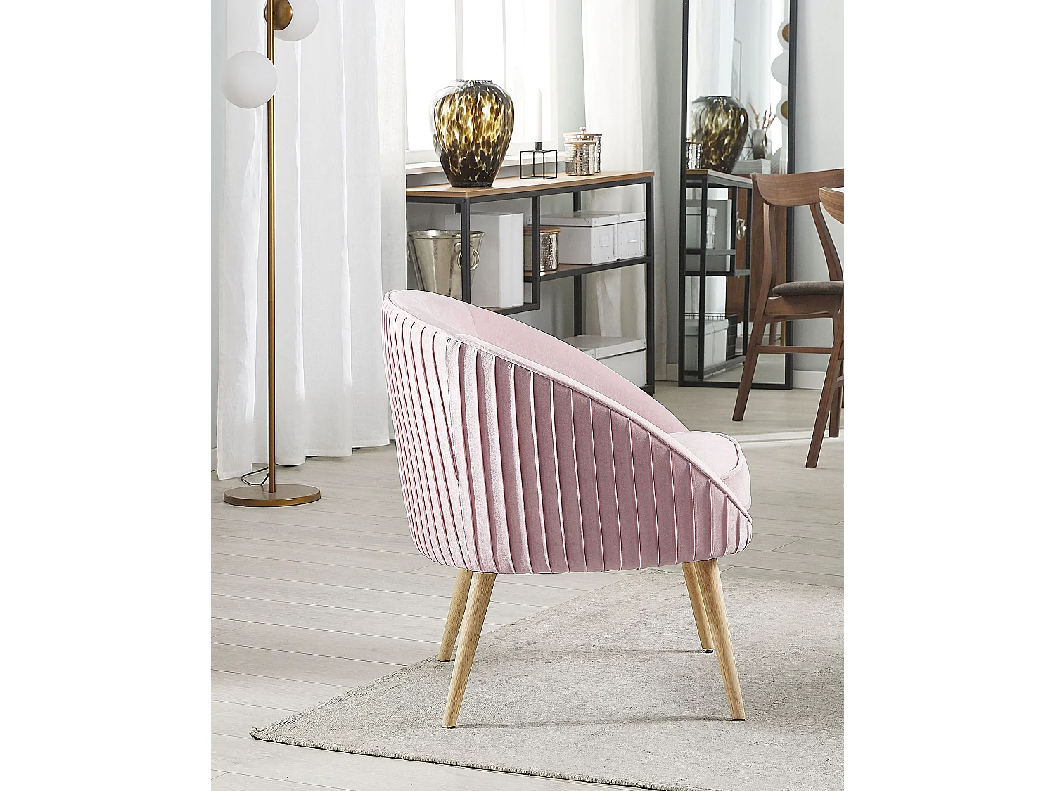 Fauteuil TROMSO Velours Rose