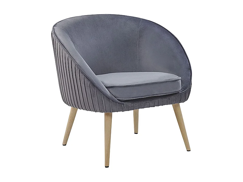 Fauteuil TROMSO Velours Gris