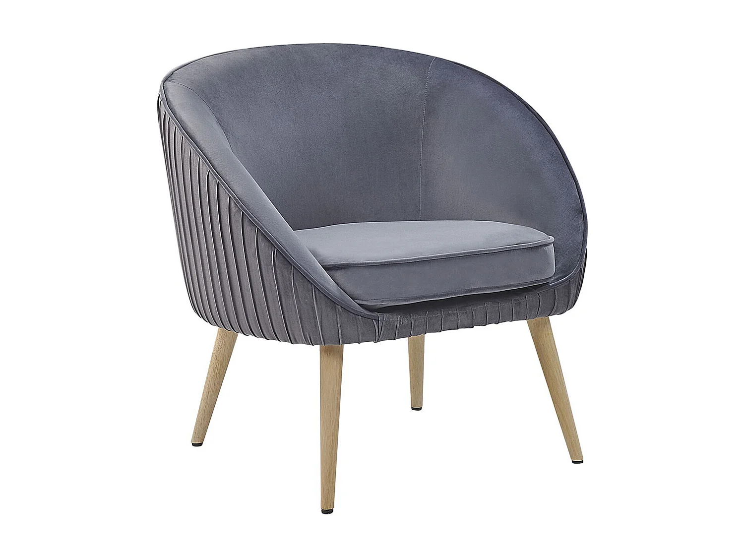 Fauteuil TROMSO Velours Gris