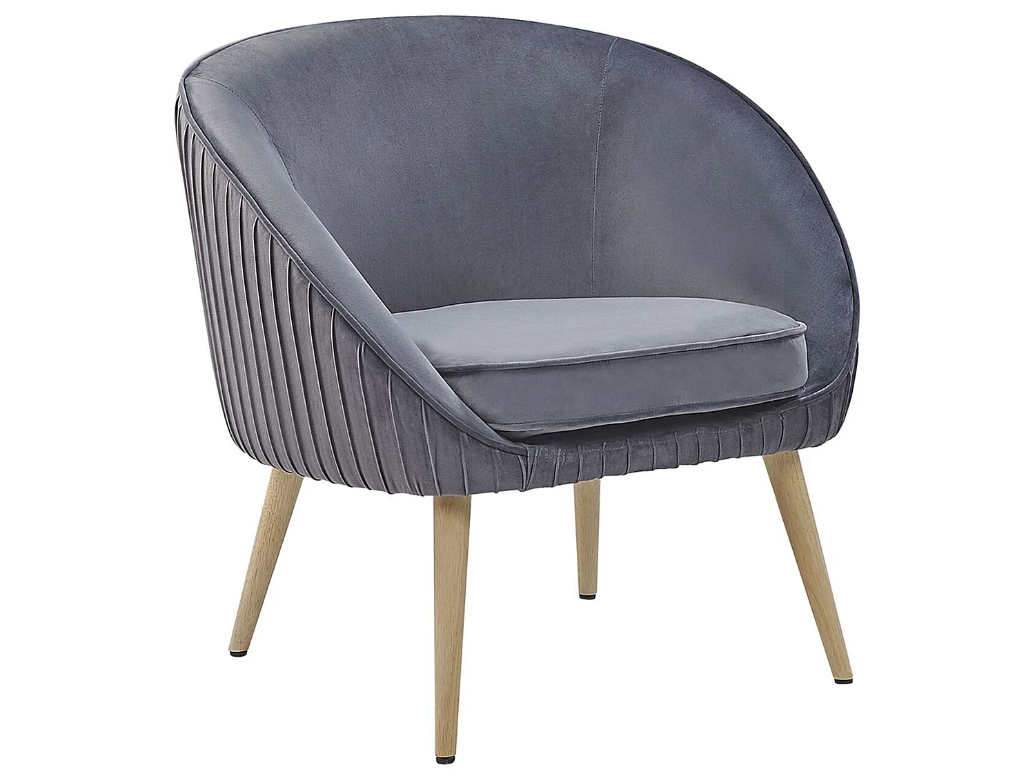 Fauteuil TROMSO Fluweel Grijs