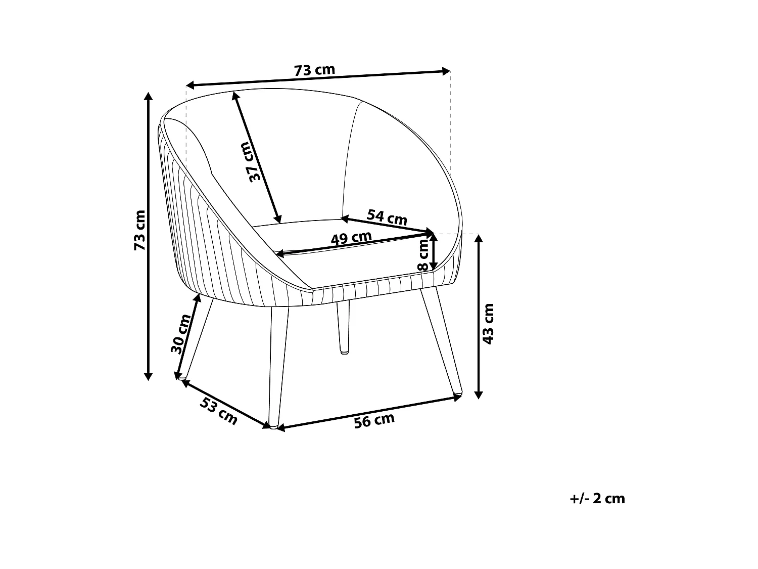 Moderner Retro-Sessel aus Samtstoff in Schwarz Tromso