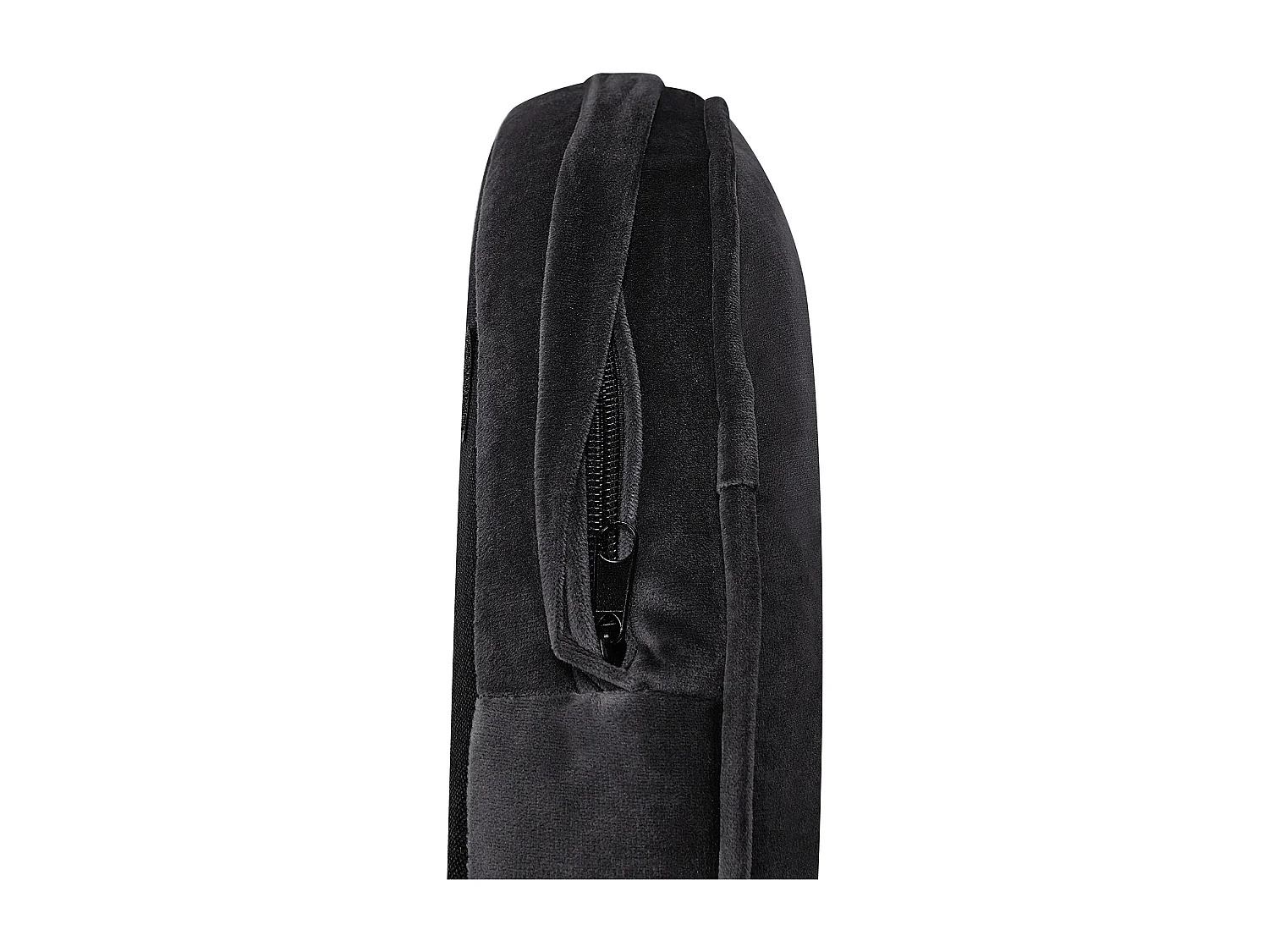 Moderner Retro-Sessel aus Samtstoff in Schwarz Tromso