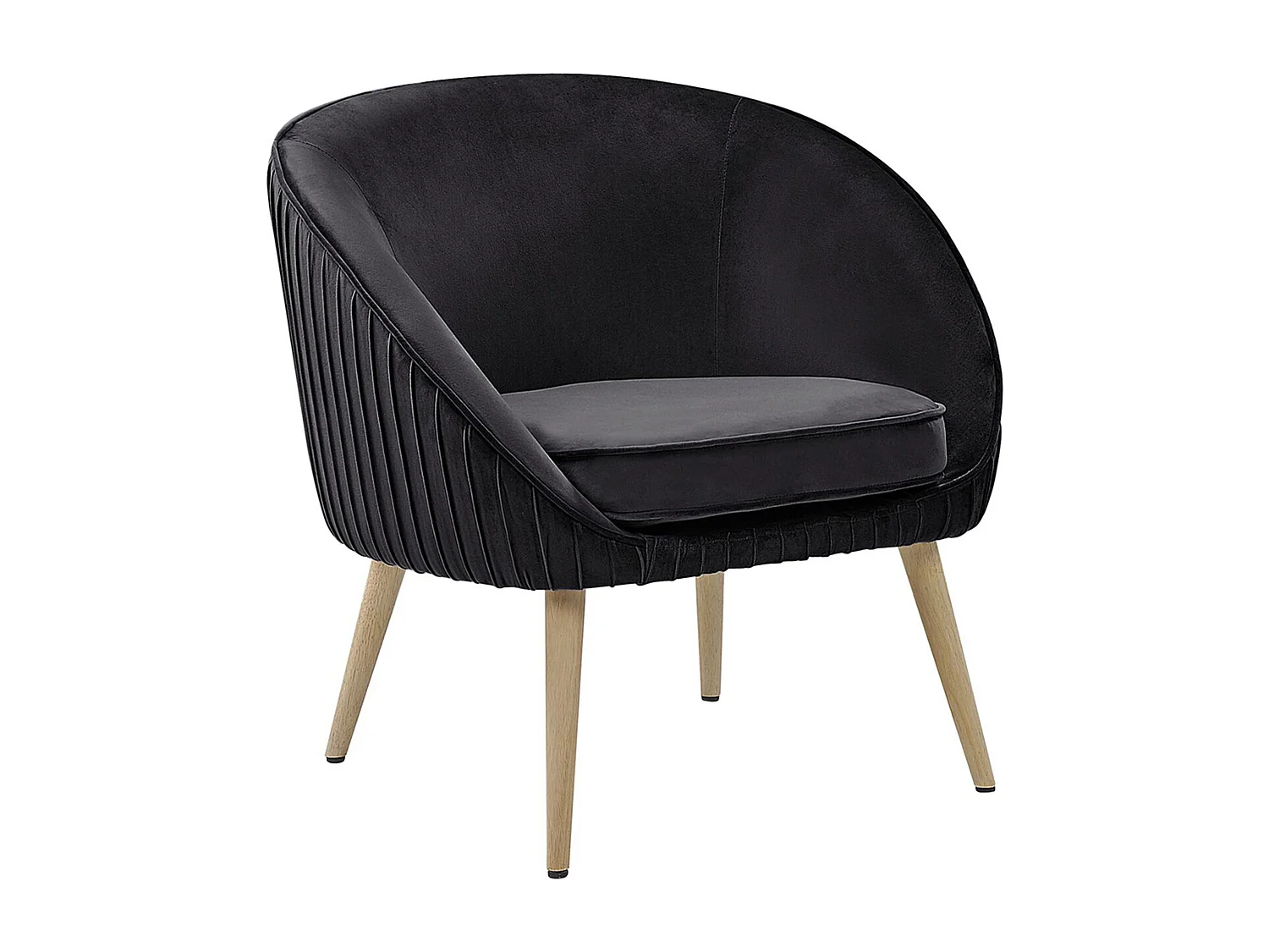 Fauteuil TROMSO Fluweel Zwart