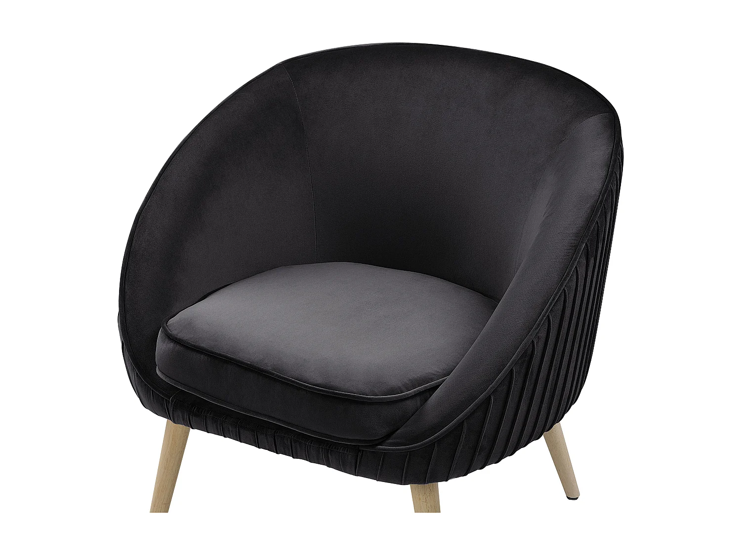 Fauteuil TROMSO Fluweel Zwart
