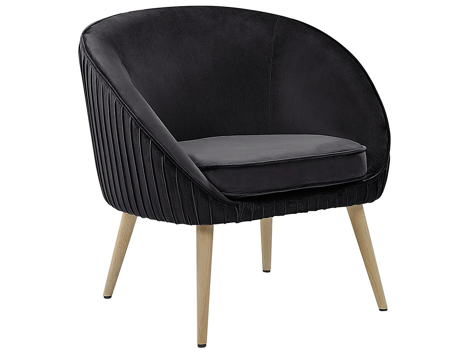 Fauteuil TROMSO Fluweel Zwart