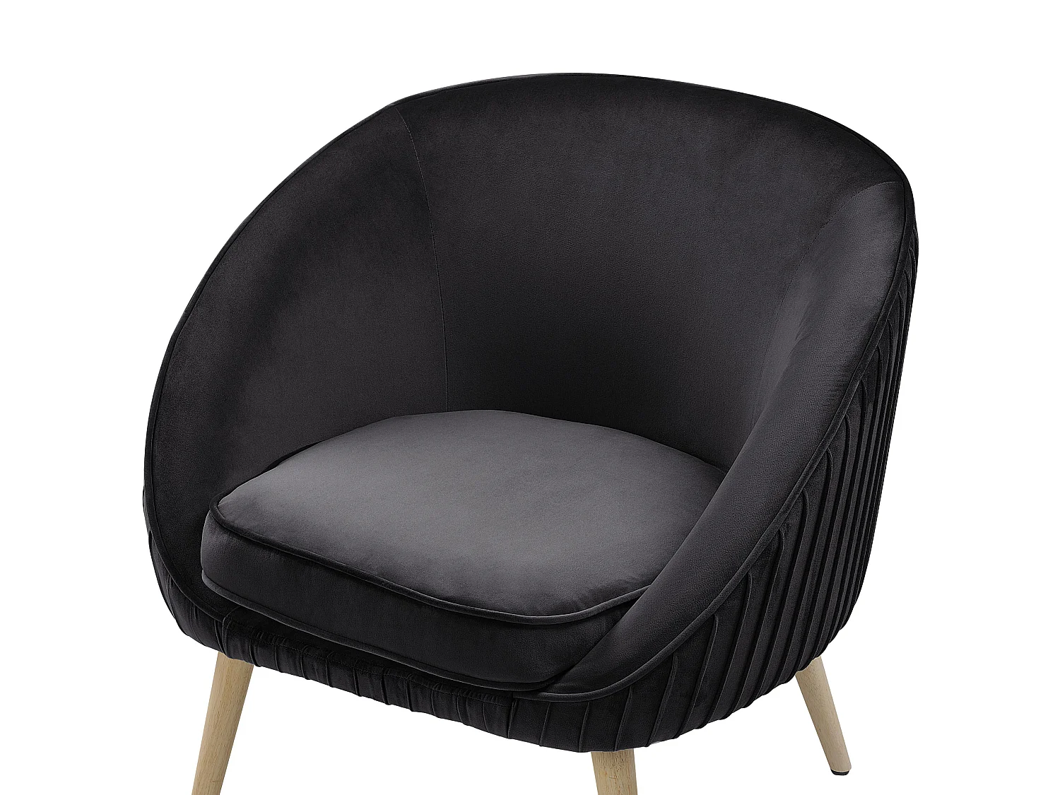 Fauteuil TROMSO Fluweel Zwart