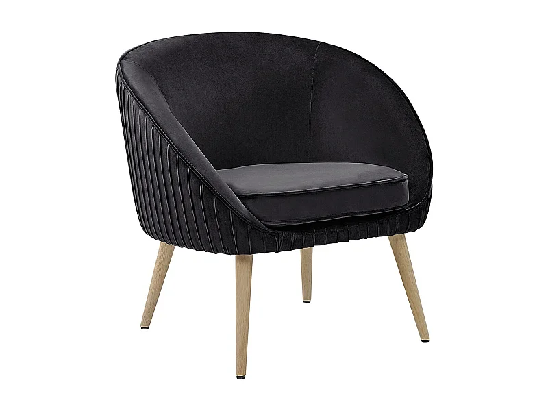 Fauteuil TROMSO Velours Noir