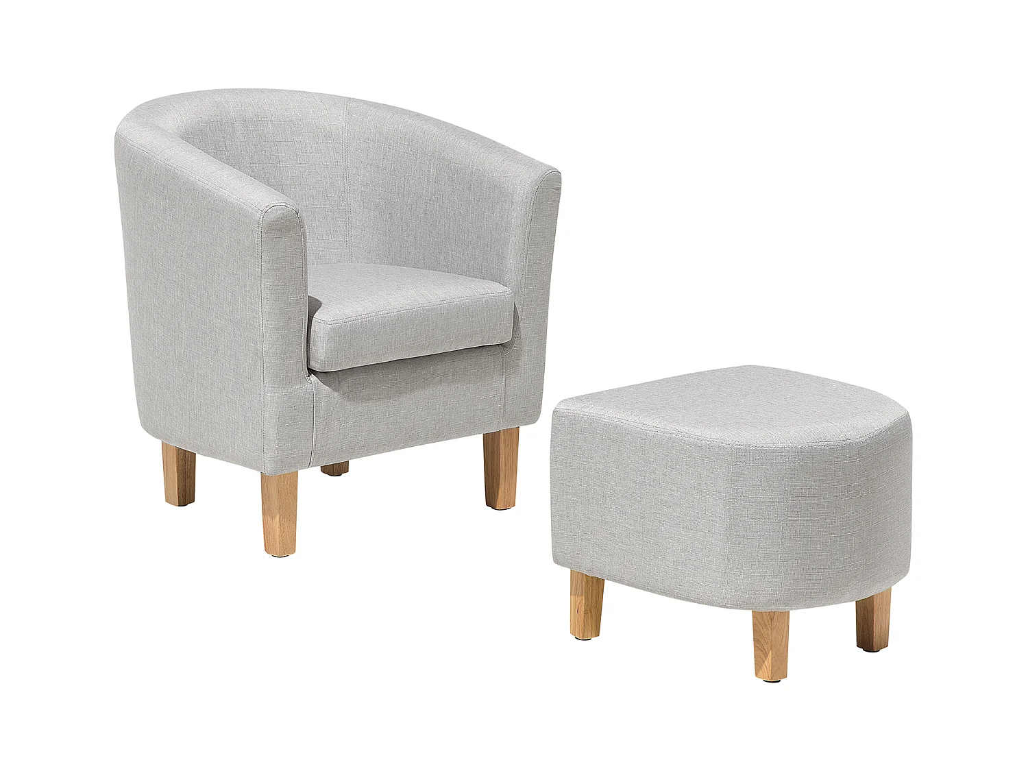 Fauteuil HOLDEN Tissu Gris clair