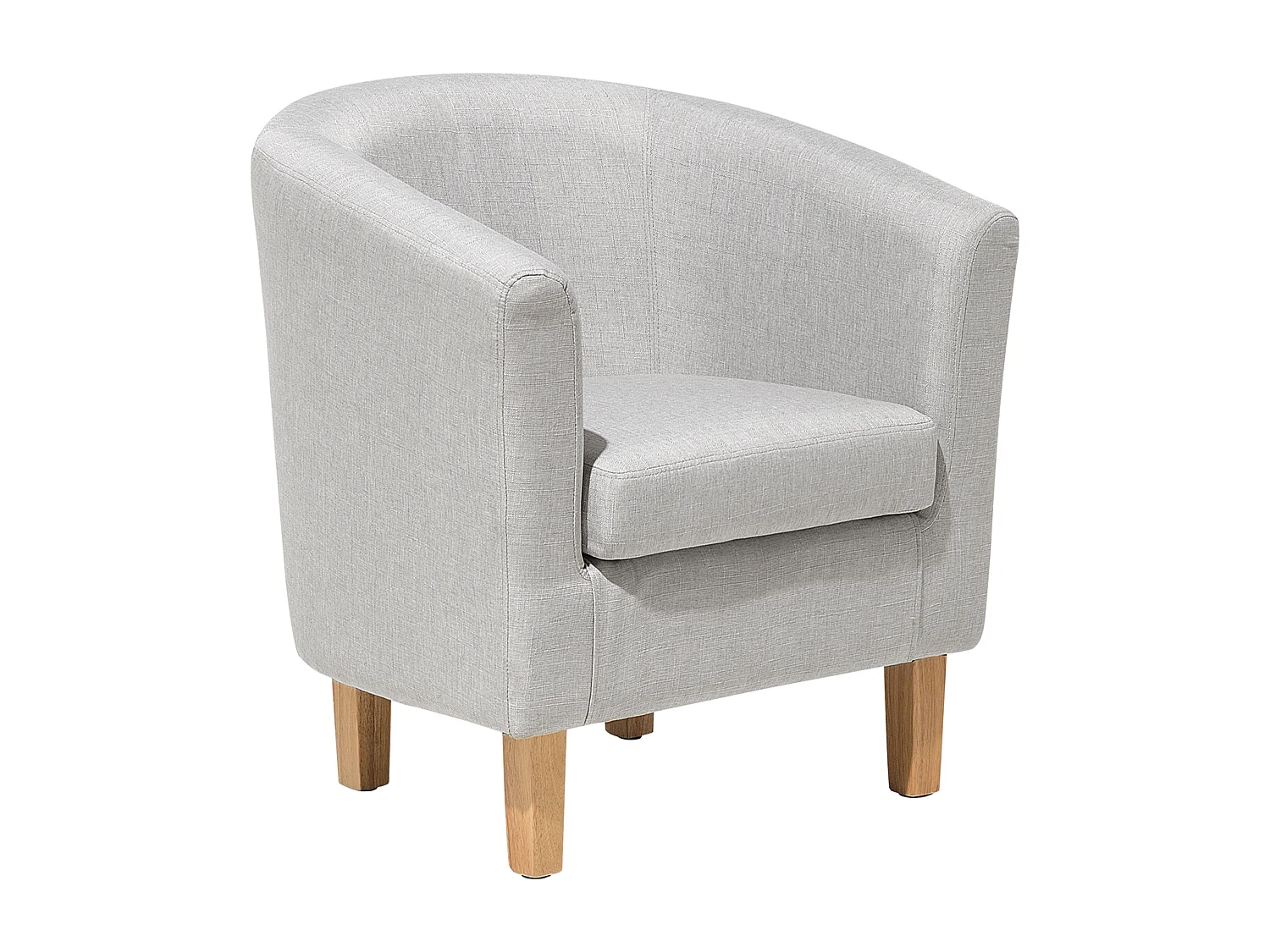 Fauteuil HOLDEN met voetenbank Stof Lichtgrijs