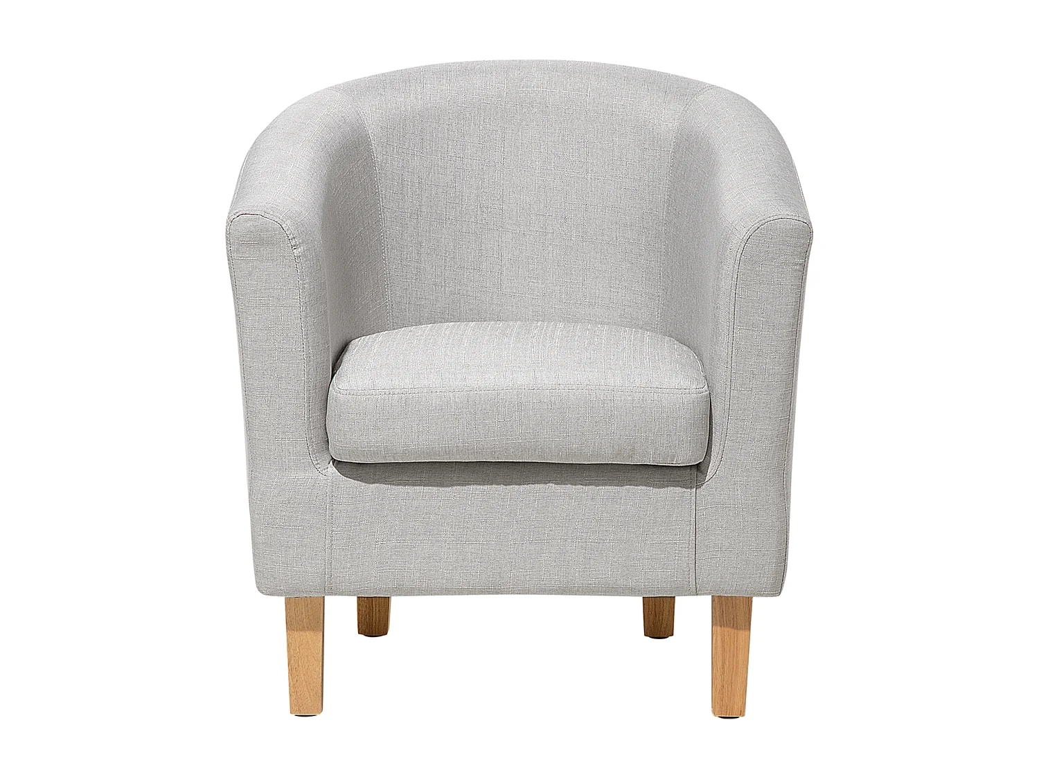 Fauteuil HOLDEN met voetenbank Stof Lichtgrijs
