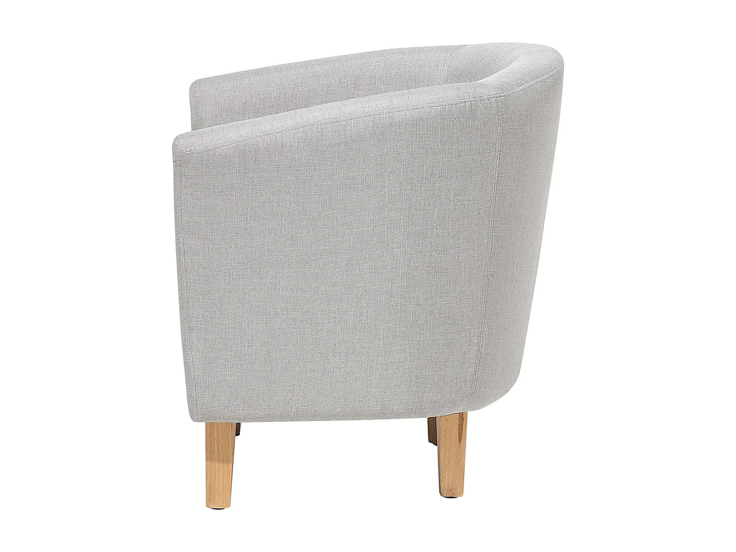 Fauteuil HOLDEN met voetenbank Stof Lichtgrijs