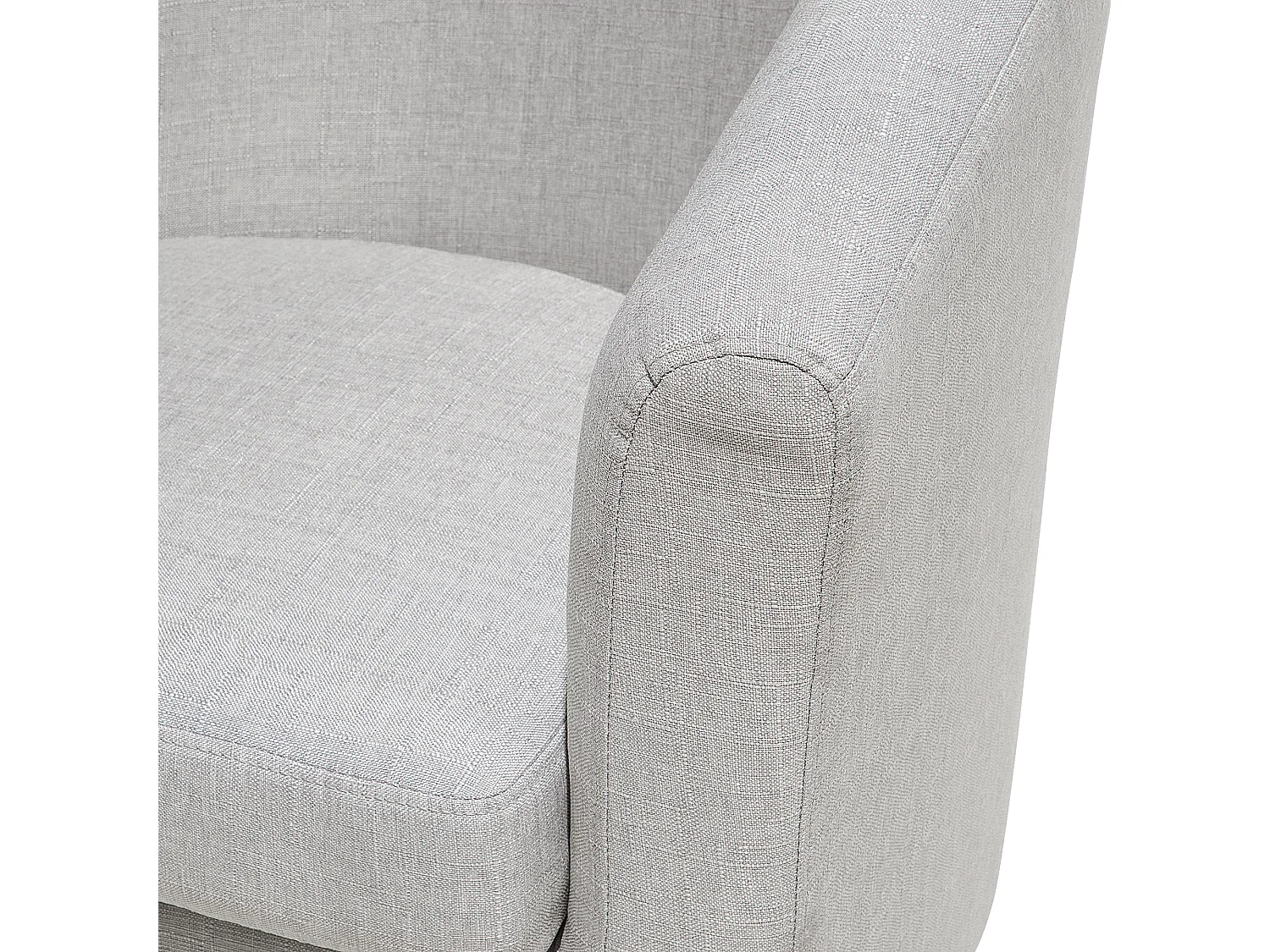 Fauteuil HOLDEN met voetenbank Stof Lichtgrijs