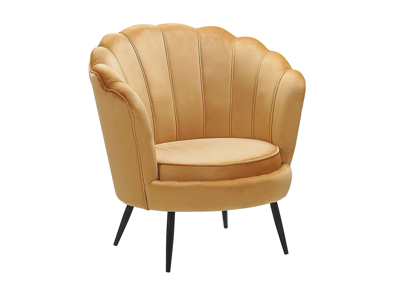 Fauteuil LOVIKKA Velours Moutarde