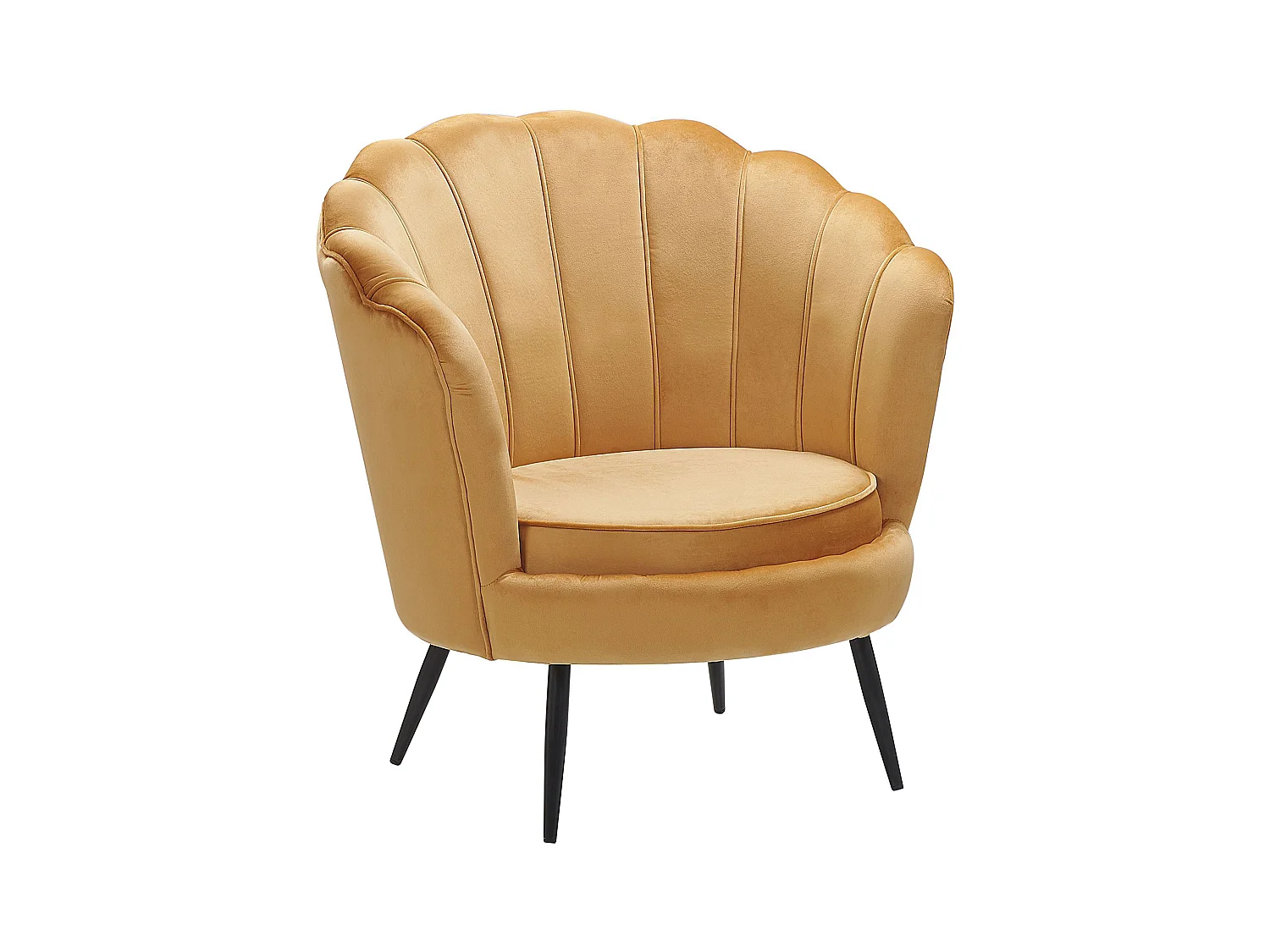 Fauteuil LOVIKKA Velours Moutarde