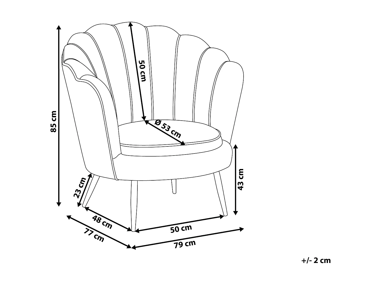 Fauteuil LOVIKKA Velours Moutarde