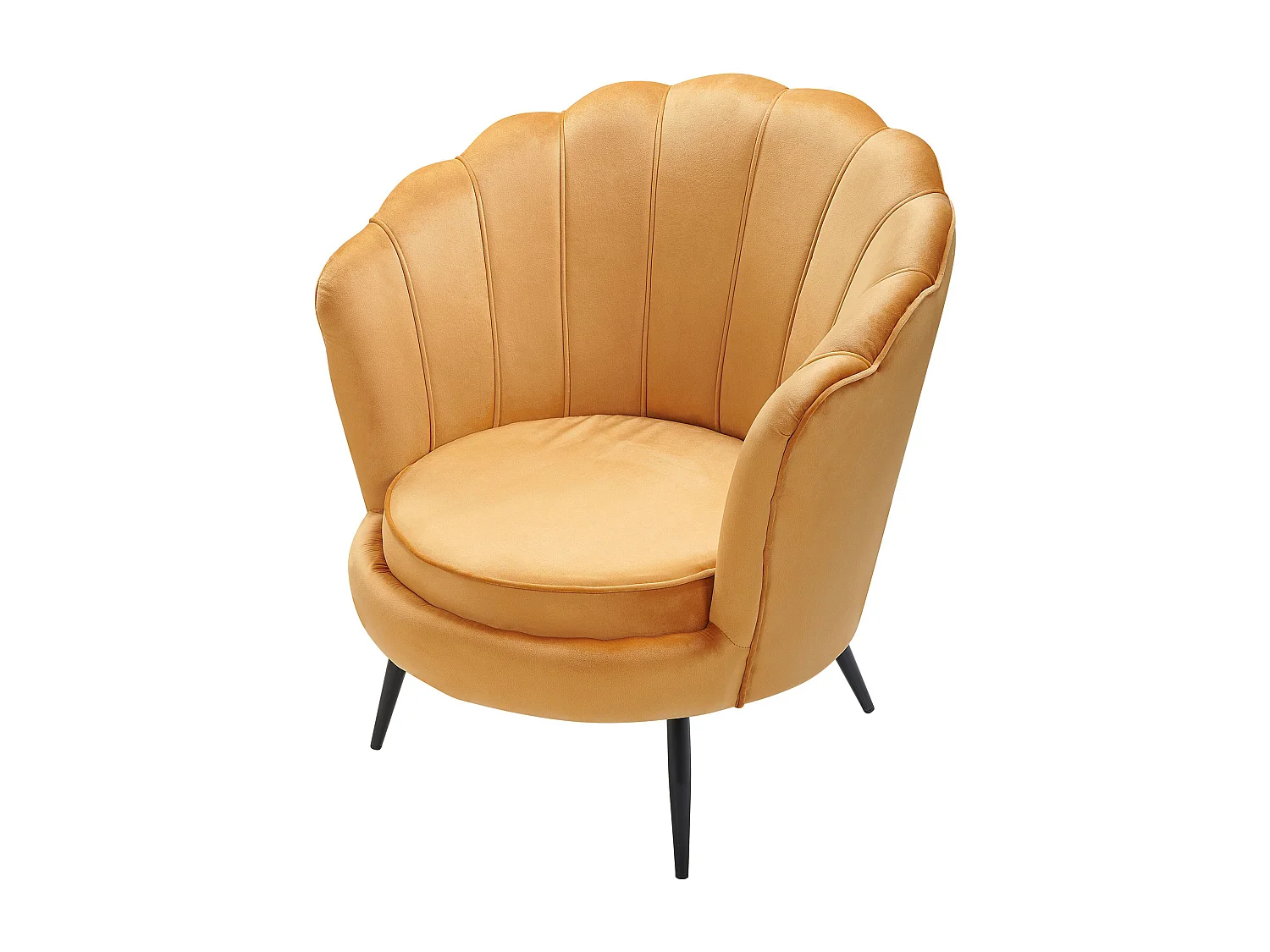 Fauteuil LOVIKKA Velours Moutarde