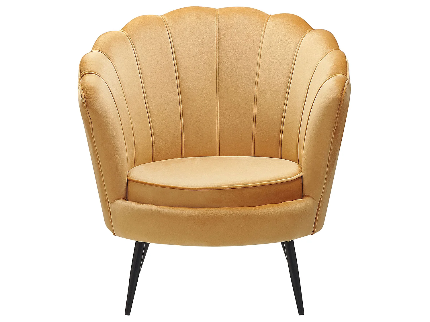 Fauteuil LOVIKKA Fluweel Mosterdgeel