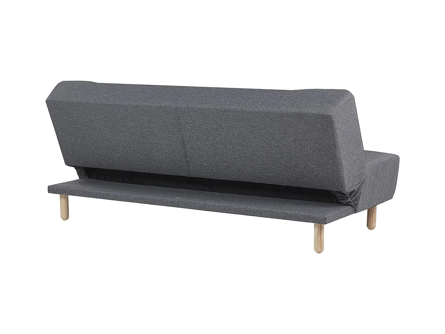 Canapé-lit 3 places ALSTEN Tissu Gris foncé