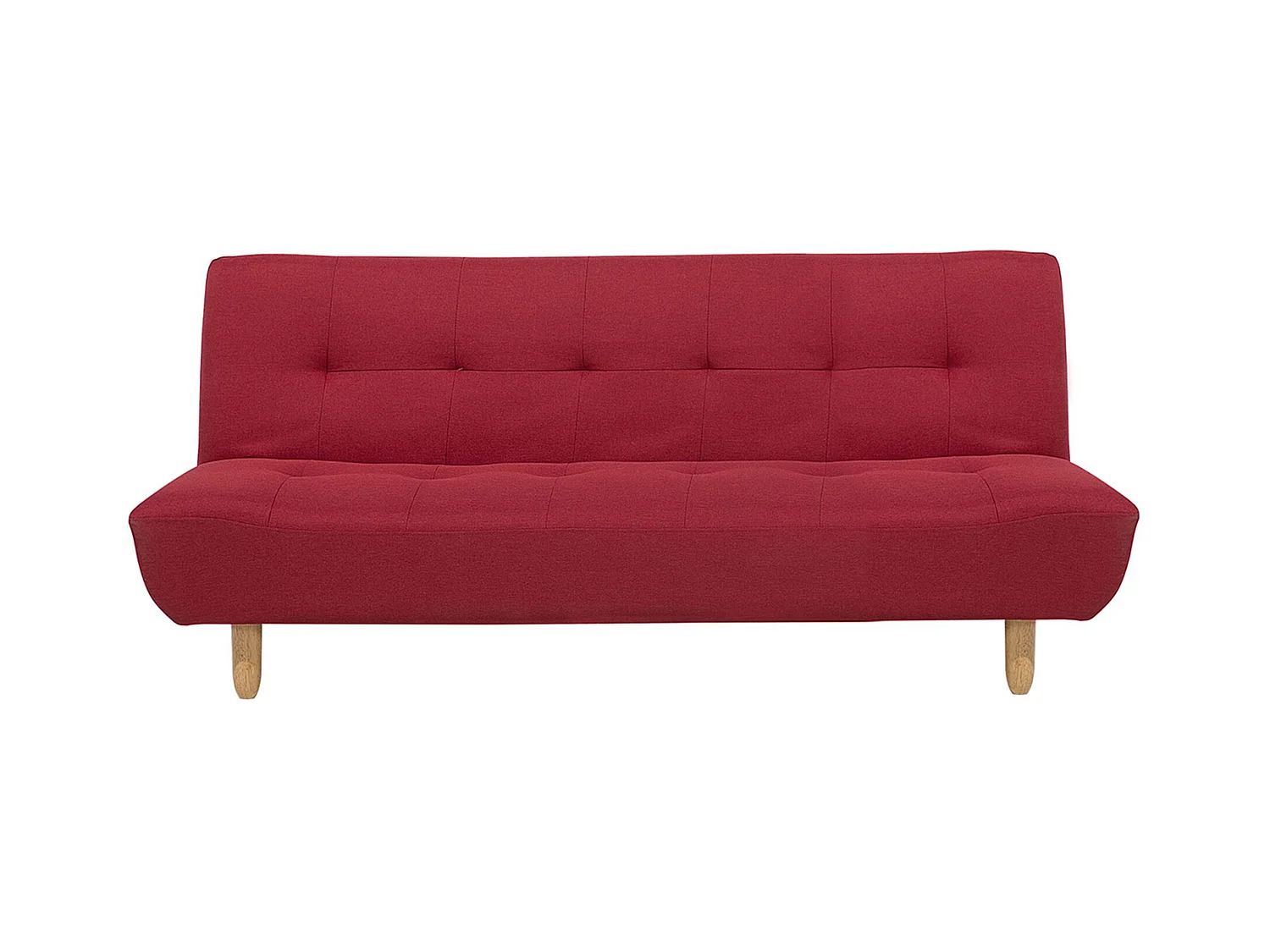 Canapé-lit 3 places ALSTEN Tissu Rouge