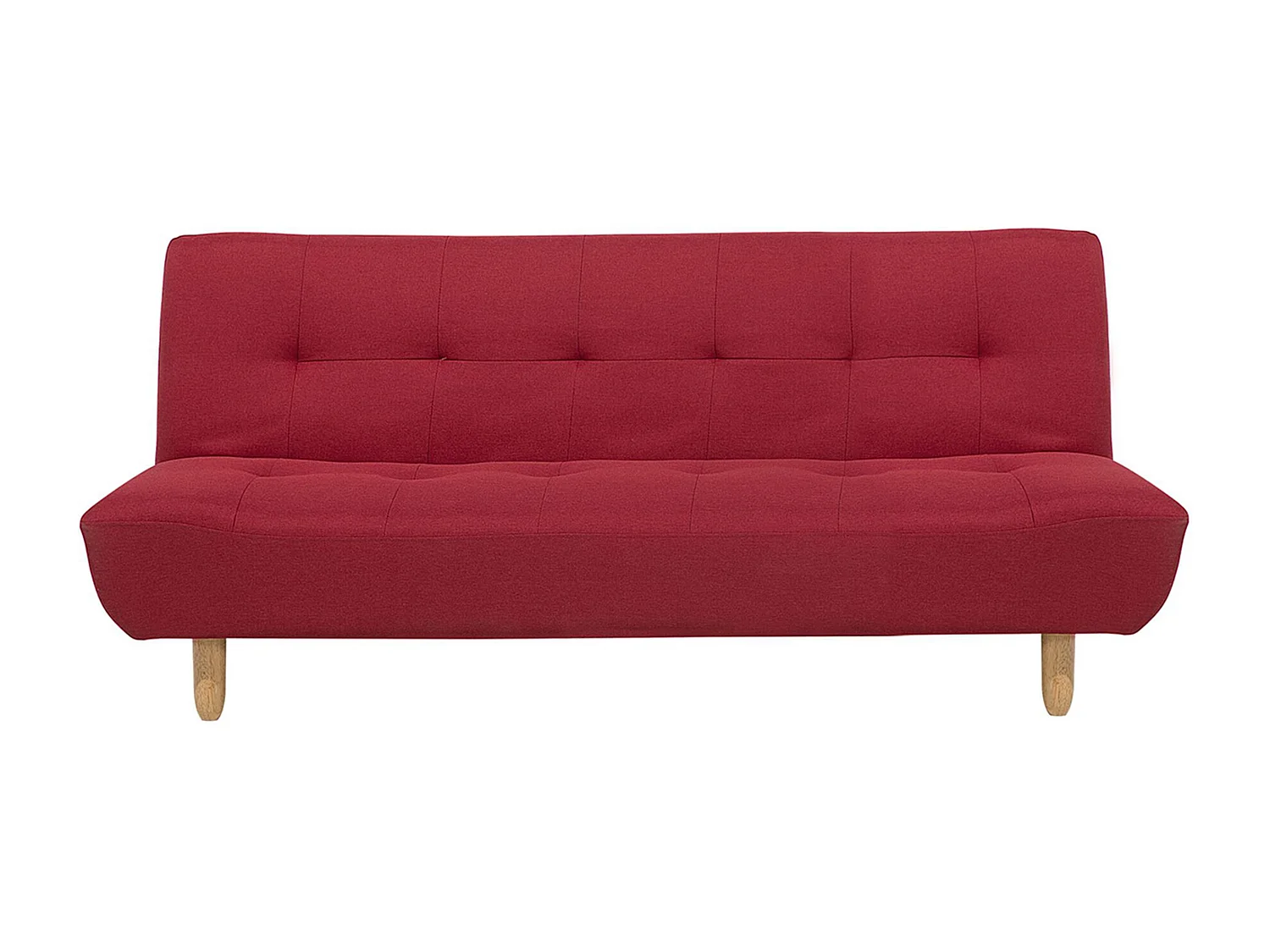 Canapé-lit 3 places ALSTEN Tissu Rouge