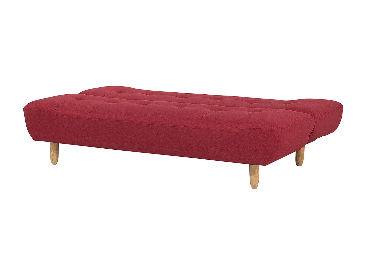 Canapé-lit 3 places ALSTEN Tissu Rouge